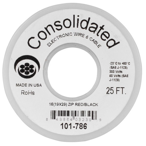 Main product image for Consolidated 25 ft. 16 AWG Power Speaker Wire (Re 101-786